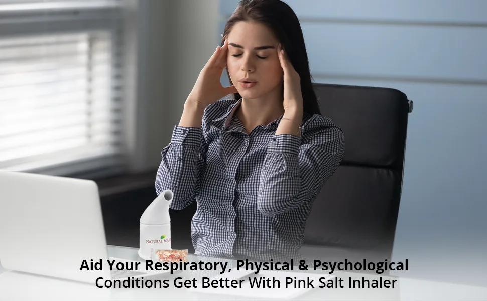 Natural Solution Ceramic Salt Inhaler with 2 Himalayan Pink Salt Refills, Relief Breathing Congestion, White - Nasal inhaler