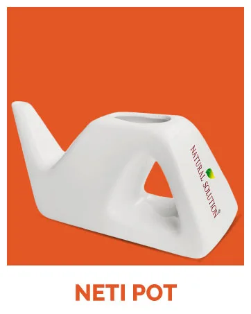 Natural Solution Ceramic Salt Inhaler with 2 Himalayan Pink Salt Refills, Relief Breathing Congestion, White - Neti pot