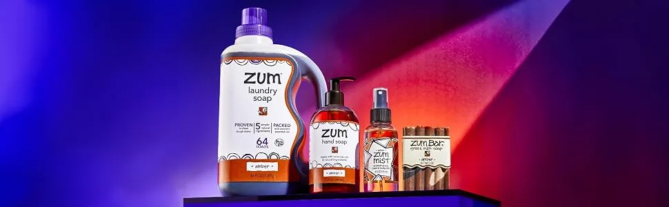 Zum Indigo Wild Amber 64 oz Laundry + Bar + Mist + Hand Soap - product information 3