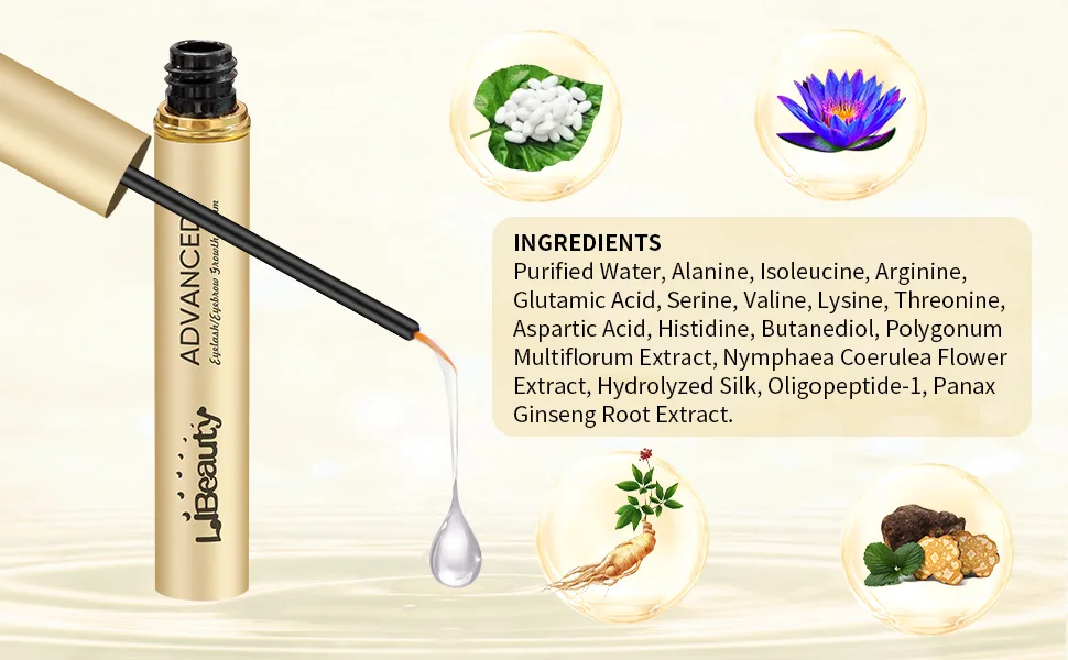 Libeauty Eyelash Serum Natural Ingredients Grande Lash Essence Make Lashes Longer Thicker And Fuller(2 Ml) - product ingredients