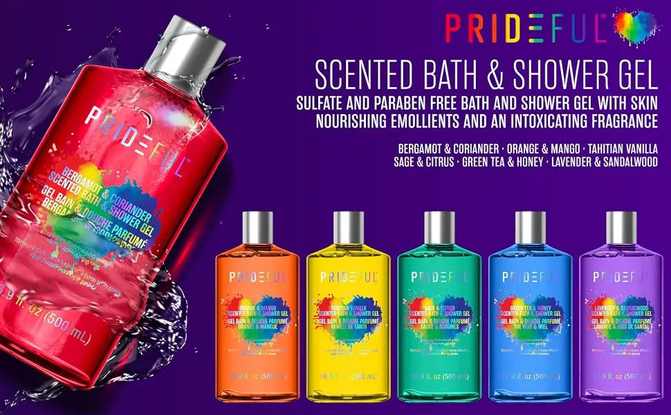 Prideful Scented Bath & Shower Gel 16.9 oz (Orange & Mango) - Scented Bath And Shower Gel