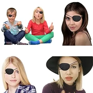 Monocular Black Eye Patch Washable Amblyopia Medical Eye Patch Pirate Suit for Adults and Children - Monocular Black Eye Patch Washable Amblyopia Medical Eye Patch Pirate Suit for Adults and Children
