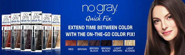 No Gray Quick Fix Light Brown Instantly Hide Gray Roots Easy to Use 3 Comb Applicator Compact & Travel Friendly - No gray quick fix