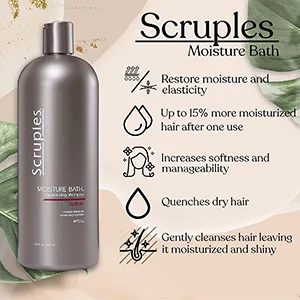 Scruples Moisture Bath Shampoo 12 Ounce - shampoo and conditioner set, shampoo, moisturizing shampoo, best shampoo for hair, best shampoo