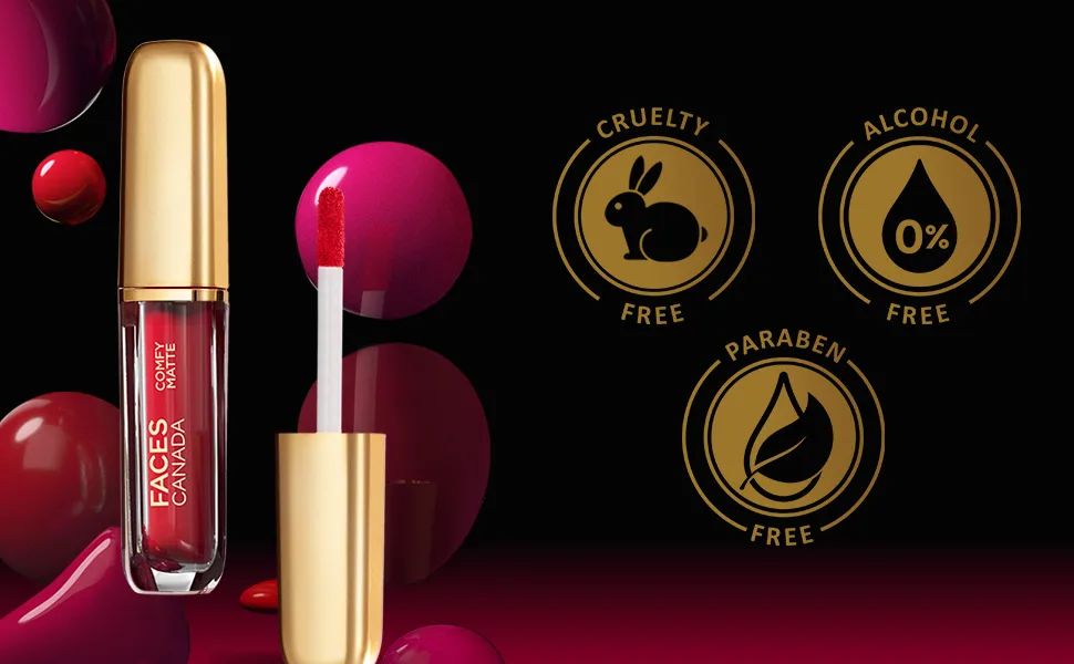 Comfy Matte Liquid Lipstick - Note To Self | 10 HR Long Lasting | Non-Drying Intense Lip Color | Infused with Almond Oil & Vitamin E | 0.10 Fl Oz/3ml - FACESCANADA Comfy Matte Liquid Lipstick - Note To Self