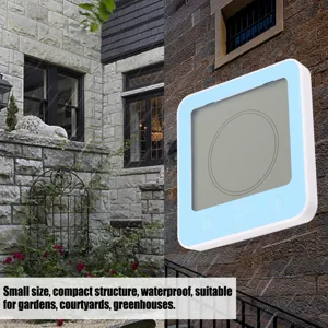 Waterproof Digital Thermometer Blue ABS Digital Temperature Meter Outdoor Garden Temperature Gauge with Hook - Thermometer