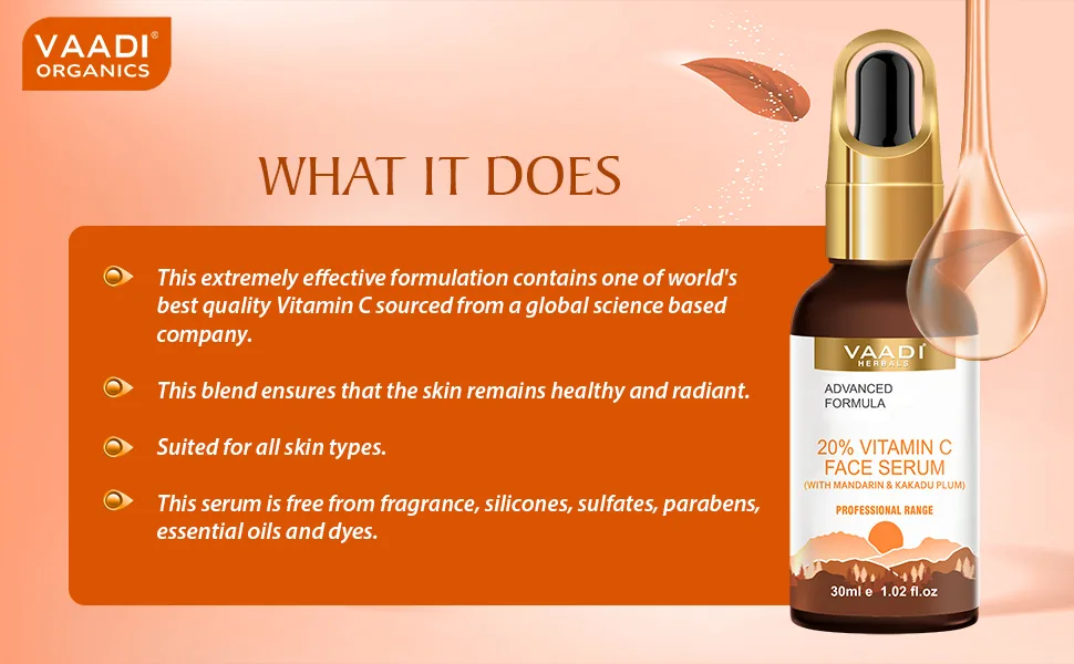Vitamin C Face Serum (20%) with Mandarin & Kakadu Plum 30 ml - Face Serum