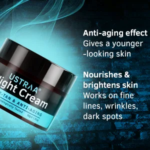 Ustraa Night Cream - De-tan & Anti-aging 50g - Anti-Aging Effect give a younger Skin