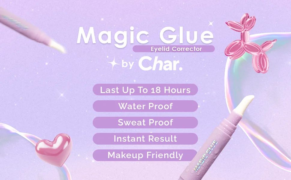 Magic Glue Eyelid Corrector - Eyelid Lifter Clear Adhesive for Hooded eyelids Waterproof and Makeup Proof Invisible Adhesive Pen - magic glue