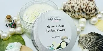 Coconut Lime Verbena Face & Body Cream - Coconut Lime Verbena Texture