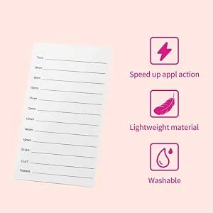 7-15mm False Lash Tray Lash Holder Eyelash Extension Hand Pallet Tray Acrylic Disposable Lash Hand Pallet Lash Tile for Makeup Eyelash Extension - product information 8