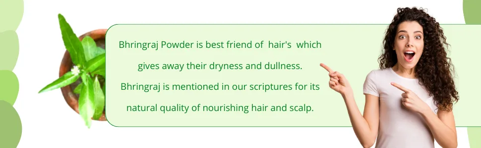 Havintha Bhringraj Powder For Hair Growth Split Ends Nourishment - 227 grams - bhringraj