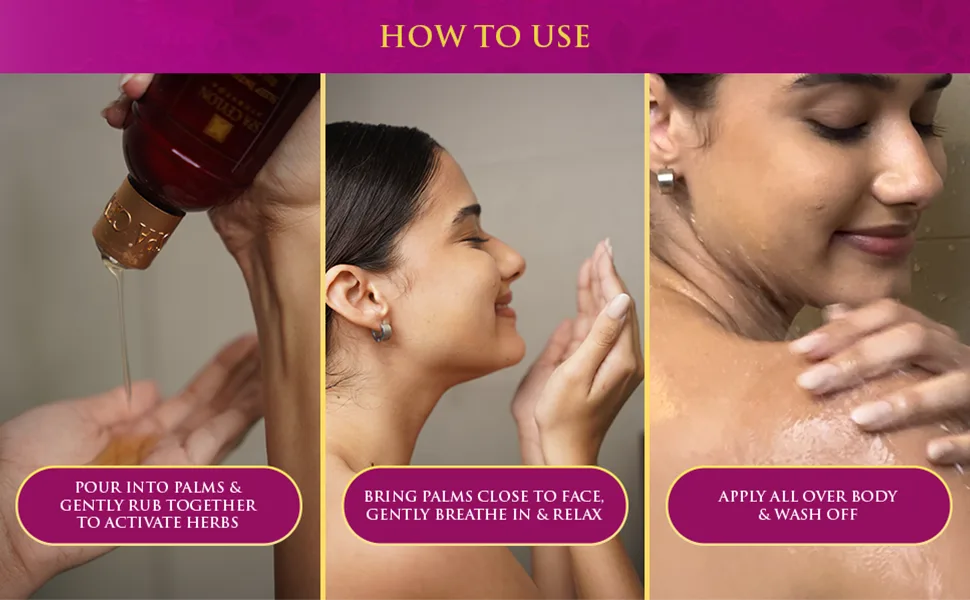 SPA CEYLON Sleep Intense Relaxing Body Cleanser | Ayurvedic Herbal Liquid Soap with Essential Oils | Shower Gel | Bath Products - How to Use