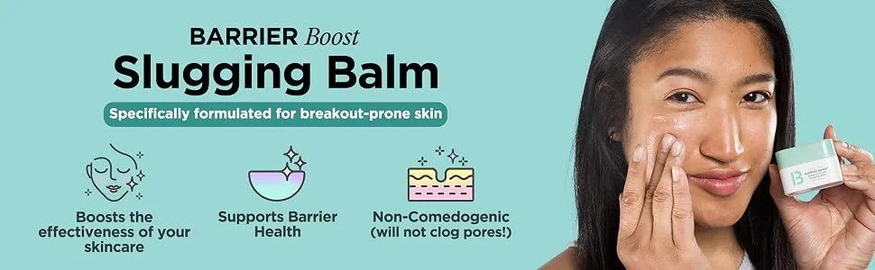 ZitSticka Barrier Boost Breakout-Proof Slugging Balm - Overnight Face Balm for Moisturizing & Hydrating Skin Combat Blemishes - Suitable for Protecting Sensitive Skin - Dermatologist-Tested - Benefits