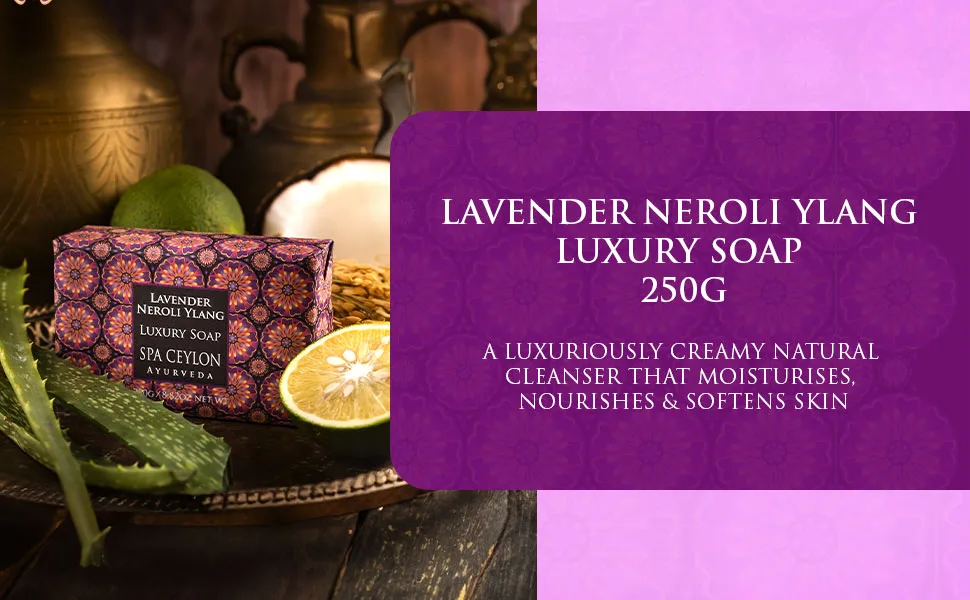 SPA CEYLON Lavender Neroli Ylang Luxury Soap | Bath Soap | natural soap | Moisturizing Bar | All Natural Soap | Suitable for All Skin Types - soap