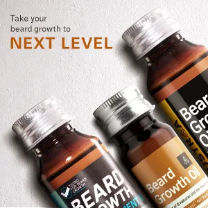 Ustraa Beard Growth Oil Advanced - 2oz - For Patchy Beard With Redensyl DHT Booster Nourishment & Moisturization No Harmful Chemicals - Take your beard growth to Next level