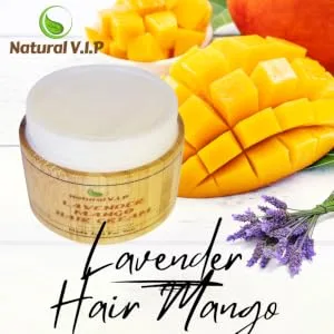 Whipped Lavender Raw Mango Hair Butter Cream Moisturizer for Hair Growth - Lavender hair mango butter