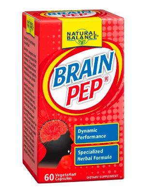 Natural Balance Brain Pep | Brain Function Supplement with Ginkgo Biloba, Kola Nut | Helps Support Improved Memory, Focus & Mental Clarity | 60 Capsules - Natural Balance Brain Pep Brain Function Supplement with Ginkgo Biloba, Kola Nut