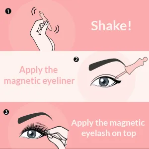 Magnetic Eyelashes with Eyeliner - Magnetic Eyeliner and Magnetic Eyelash Kit - Eyelashes With Natural Look - Comes With Applicator - No Glue Needed (Diamond-5) - product information 8