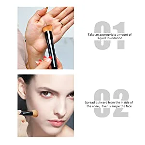 Foundation Brush Angled MSQ Makeup Brush Face Brush - Perfect for Blending Liquid Cream Concealer -Premium Quality Synthetic Dense Bristles - product information 5