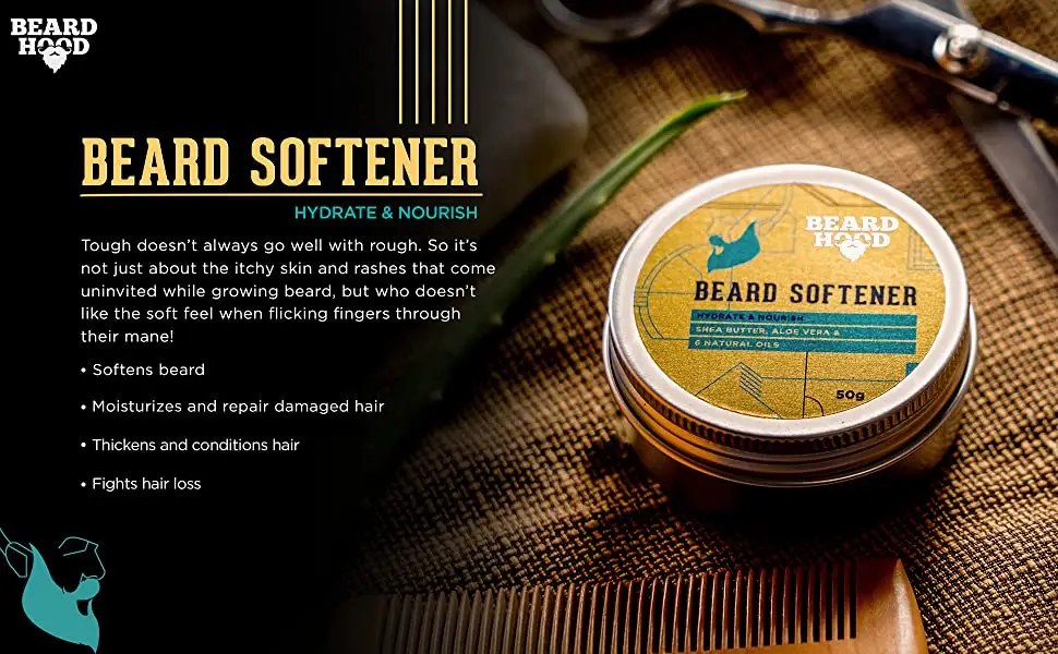 Beardhood Beard Softener For Men - Shea Butter and 6 Natural Oils 1.7 Ounce/50Gram - product information 2