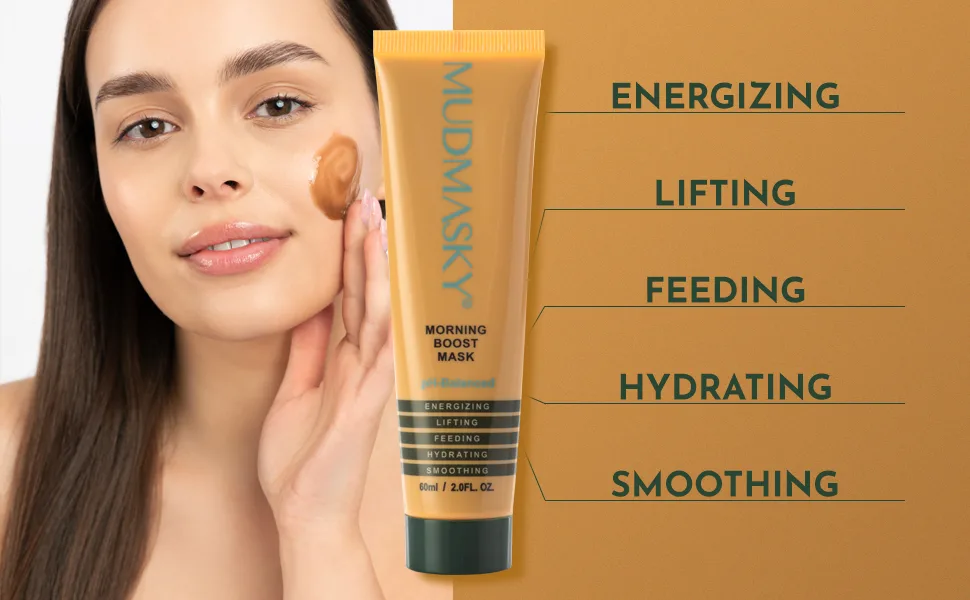 MUDMASKY Morning Boost Mask 60ml / 2.0 FL. OZ.  - mudmasky morning boost mask five benefits