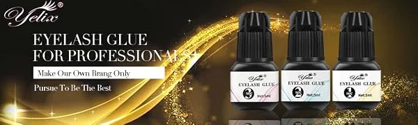 Professional Eyelash Glue - Strong Bonding and Premium Lash Glue Adhesive for Individual Eyelash Extensions 1-2 Second Fast Drying Time 6-7 Weeks Retention (5ml) JS-001 - eyelash glue