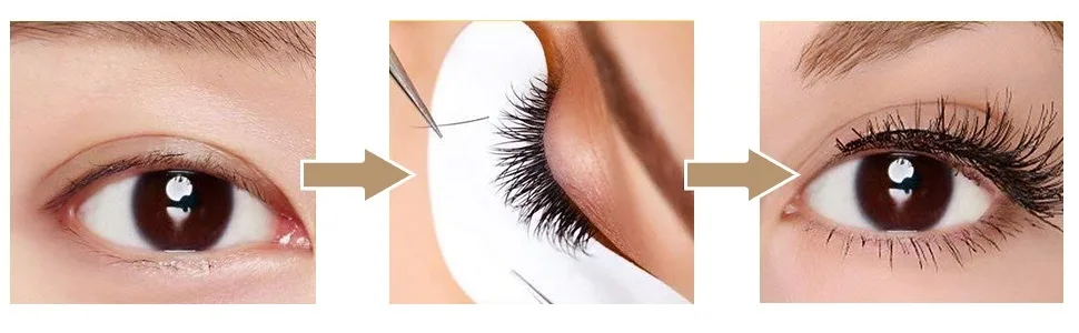 Professional Eyelash Glue - Strong Bonding and Premium Lash Glue Adhesive for Individual Eyelash Extensions 1-2 Second Fast Drying Time 6-7 Weeks Retention (5ml) JS-001 - eyelash glue effect show