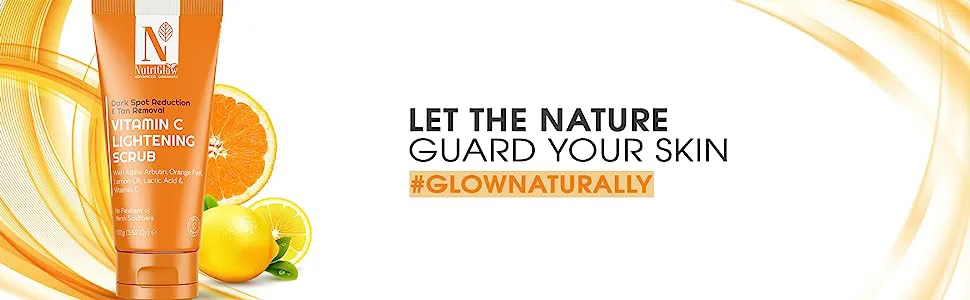 Nutriglow Advanced Organics Vitamin C Lightening Face Scrub - 100gm - nutriglow
