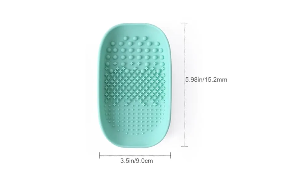 MERRYHAPY 1pc Brush Cleaning Pad Brush Cleaning Plate Makeup Brush Scrubber Size 1 Green - product information 2