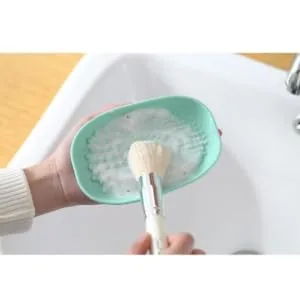 MERRYHAPY 1pc Brush Cleaning Pad Brush Cleaning Plate Makeup Brush Scrubber Size 1 Green - product information 3