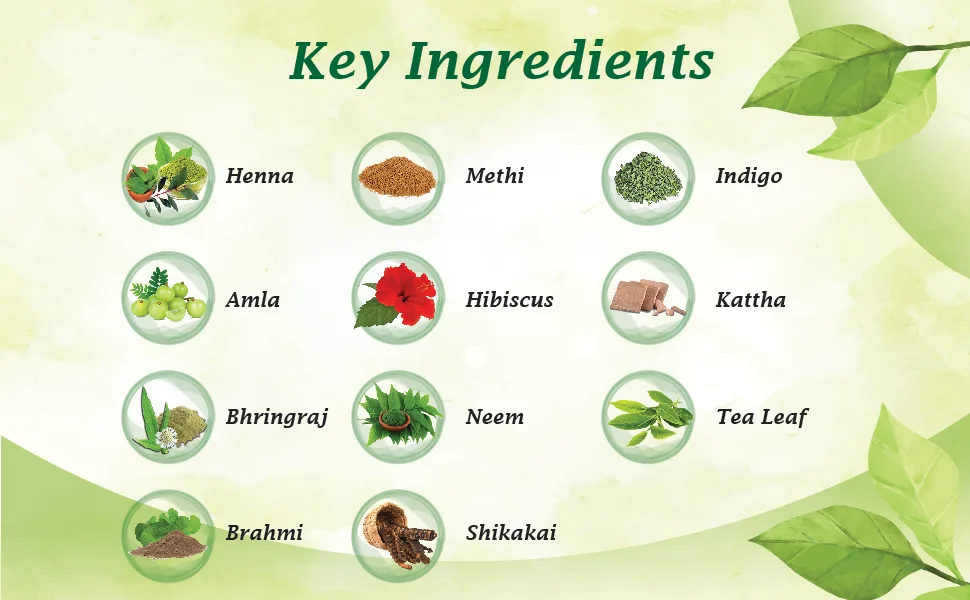 HENNA POWDER FOR HAIR (8 oz) - Key Ingredients