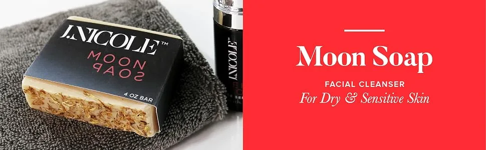 Moon Soap Pure Organic Face Wash Bar for Normal Aging Rosacea and Sensitive Skin - Face wash