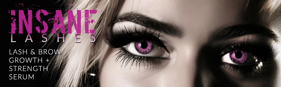 Insane Lashes Growth Serum - Rapid Growth Lash Serum & Eyebrow Enhancer - Natural Lash Boost Serum for Longer Thicker and Healthier Eyebrows - 8ml - easy to apply Irritating eyelash oil rapid lash eyebrow growth serum for thicker brows