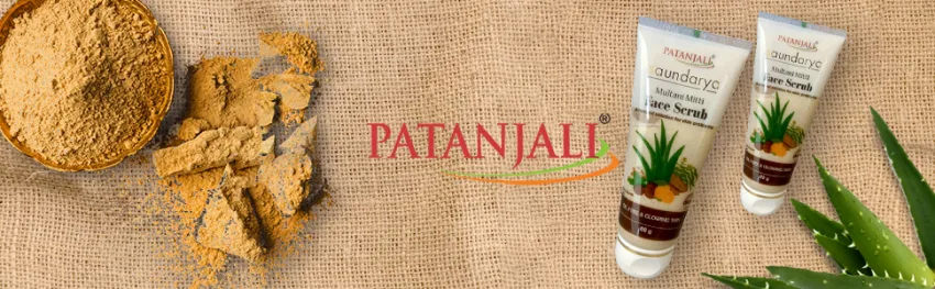 Patanjali Saundarya Face Scrub Multani Mitti (Fuller's Earth) 60 gm / 2.02 fl oz - patanjali multani mitti face scrub