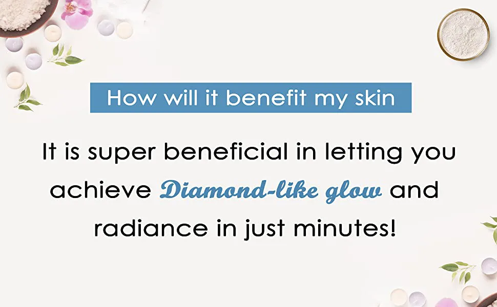 NutriGlow NATURAL'S Advanced Pro Formula Diamond Radiance Facial Kit For Make Skin Acne & Spot Free Brightens Up Dull Skin 60gm - NutriGlow