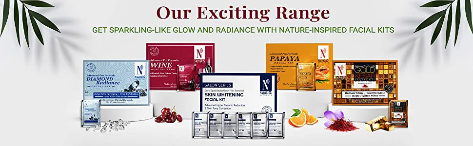 NutriGlow NATURAL'S Advanced Pro Formula Diamond Radiance Facial Kit For Make Skin Acne & Spot Free Brightens Up Dull Skin 60gm - NutriGlow