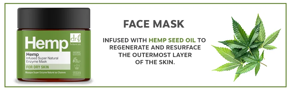 Dr Botanicals Hemp Infused Super Natural Enzyme Mask 60ml - Dr Botanicals Scented Inspired Candle Moroccon Rose & Japanese Orange)