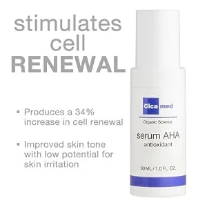 AHA Serum for Anti-Aging Cicamed Organic Science - words