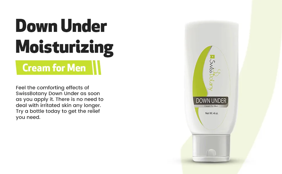 L Arginine Down Under Moisturizing Penial Cream Anti-Chaffing Moisturizer Cream for Men Private Areas for Dry & Sensitive Skin - 4oz - Down Under