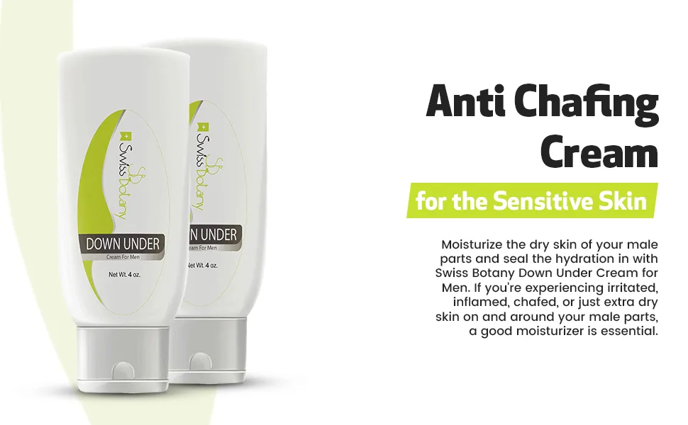 L Arginine Down Under Moisturizing Penial Cream Anti-Chaffing Moisturizer Cream for Men Private Areas for Dry & Sensitive Skin - 4oz - Down Under