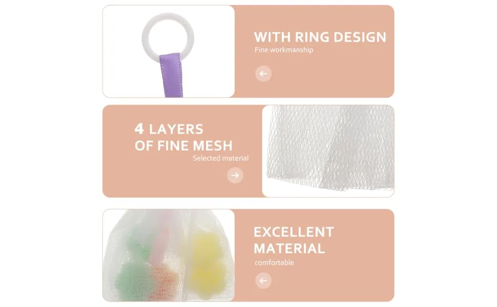 Didiseaon Shower Net Bag Mesh Network Grid Polyester - product information 5