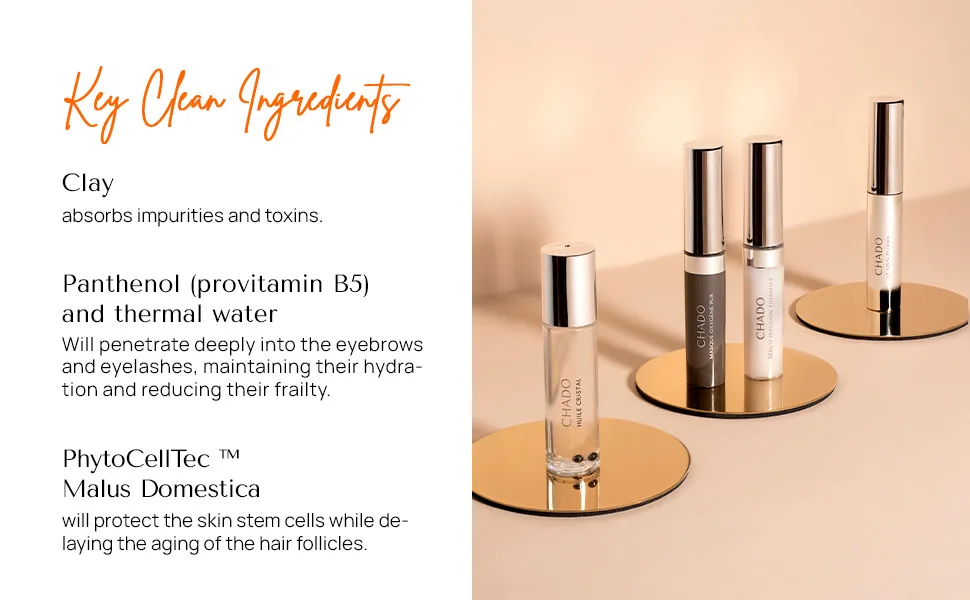 CHADO Le Soin Duo Spa 2x6ml Lash & Brow Serum - key clean ingredients