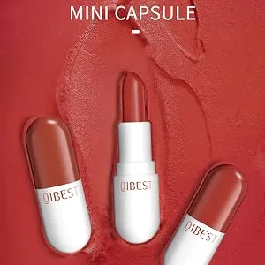 QiBest Mini Capsule Lipstick 6 Piece Set Velvet Matte Lipstick Long Lasting Moisturizing Gloss Safe Matte Lipstick Makeup Gift (C) - Appearance Gallery