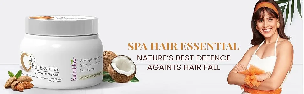 NutriGlow Hair Spa Cream with Damage Reverse & Moisture Lock Formulation for Dry & Damaged Hair - 300g - Spa Hair