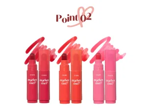 ETUDE Dear Darling Marker Tint #1 Raspberry Pop | Hydrating & Long Lasting Lip Stain | High Pigmented Lip Maker with Easy Drawing Tip | Korean Daily Lip Tint red - Dear Darling Marker Tint