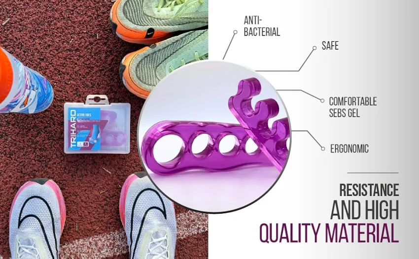 Toe Spacers | One Size Fits All | Toe Corrector | Reusable Silicone Toe Spreaders | Yoga Toe Separators | Bunion and Hammer Toe Straightener - Quality Material