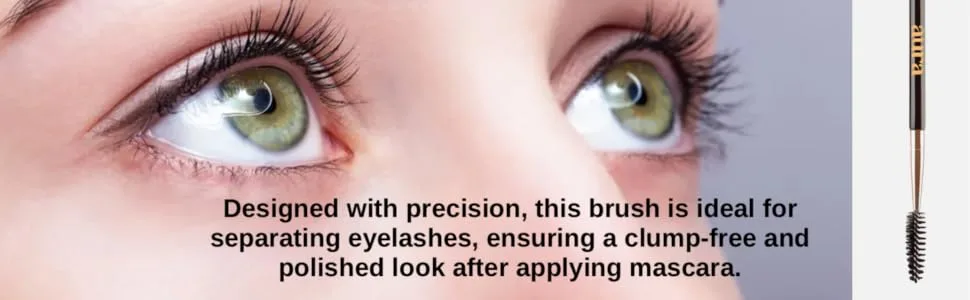 Aura eyebrow and eyelash brush. 3 different tools: comb reel and brush. ideal for separating eyelashes removing mascara clumps grooming eyebrows - Mascara