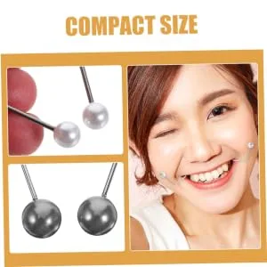 2 Pairs Dimple Trainer Facial Exerciser Small Dimple Marker Portable Dimple Marker Copper Face Maker 4.30X2.50X0.80CM Assorted Color - product information 4