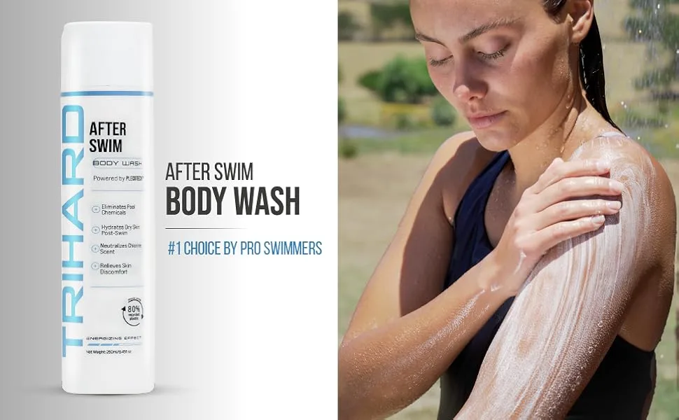 TRIHARD Chlorine Removal Post-Swim Body Wash | Luxurious Natural Hydration | Ocean & Pool Use - #1 CHOICE